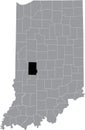 Location map of the Putnam County of Indiana, USA