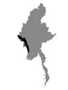Location Map of Rakhine State