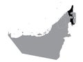 Location Map of Ras Al Khaimah Emirate