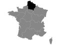 Location Map of Region Hauts-de-France