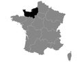Location Map of Region Normandie