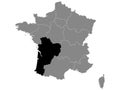 Location Map of Region Nouvelle-Aquitaine