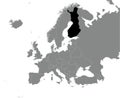Location map of the REPUBLIC OF FINLAND, EUROPE