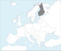 Location map of the REPUBLIC OF FINLAND, EUROPE