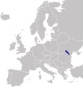 Location map of the REPUBLIC OF MOLDOVA, EUROPE