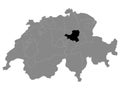 Location Map of Schwyz Canton