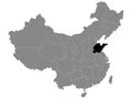 Location Map of Shandong Province