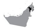 Location Map of Sharjah Emirate