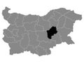 Location Map of Sliven Province