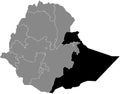 Location map of the Somali Region of Ethiopia