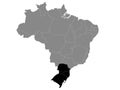 Location Map of South Brazilian Region