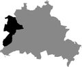 Location map of Spandau borough bezirk