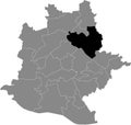 Location map of the Stadtbezirk Bad Cannstatt district of Stuttgart, Germany