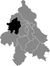 Location map of the SurÃÂin municipality of Belgrade, Serbia