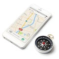 Location map navigation on white background Royalty Free Stock Photo