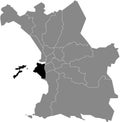 Location map of the 7th Arrondissement of Marseille, France
