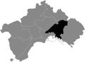 Location map of the 4th municipality Poggioreale, San Lorenzo, Vicaria, Zona Industriale of Naples, Italy