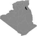 Location map of Touggourt province
