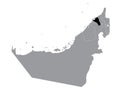 Location Map of Umm Al Quwain Emirate