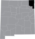 Location map of the Union County of New Mexico, USA Royalty Free Stock Photo