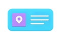 Location map user interface window quick tips smartphone desktop button menu 3d icon vector
