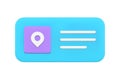Location map user interface window quick tips smartphone desktop button menu 3d icon vector Royalty Free Stock Photo