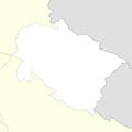 Location map of Uttarakhand is a state of India