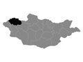 Location Map of Uvs Province Royalty Free Stock Photo