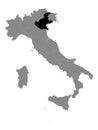 Location Map of Veneto Region