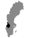 Location Map of VÃÂ¤rmland County