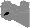 Location map of the Wadi al Hayaa district of Libya