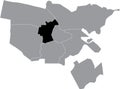 Location map of the West district of Amsterdam, Netherlands