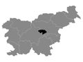 Location Map of Zasavska Statistical Region