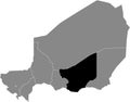 Location map of the Zinder region of Niger