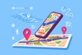 Location maps online application Royalty Free Stock Photo