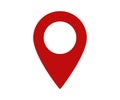 Location marker icon. Pin map marker pointer. Navigation and mapping symbol