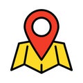 Location marker, location pin Isolated Vector Icon that can be easily modified or edited