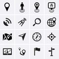 Location, Navigation and Map Icons Royalty Free Stock Photo