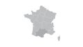 Location Occitania on map France. 3d Occitania flag map marker location pin. Map of France showing different parts. Animated map