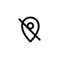 Location Off Icon Royalty Free Stock Photo