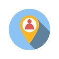 Location people flat icon