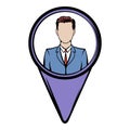 Location people icon cartoon