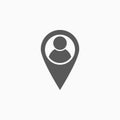 Location people icon, pin, map, direction, mark Royalty Free Stock Photo