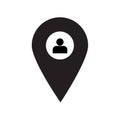 Location people minimal style Icon vector Eps10