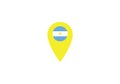 Location pin Argentina map navigation label symbol
