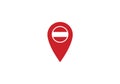 Location pin Austria map navigation label symbol