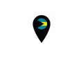 Location pin Bahamas map navigation label symbol