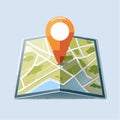 Location Pin on a City Navigation Map Royalty Free Stock Photo