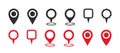 Location pin icons. Modern location pointers. Location mark icons. Vector illustration