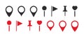 Location pin icons. Location pointers icons. Location mark icons. Vector illustration